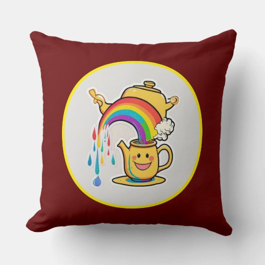 "Rainbow Brew" Kussen (Voorkant)