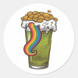 Rainbow Brew Ronde Sticker