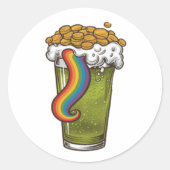 Rainbow Brew Ronde Sticker (Voorkant)