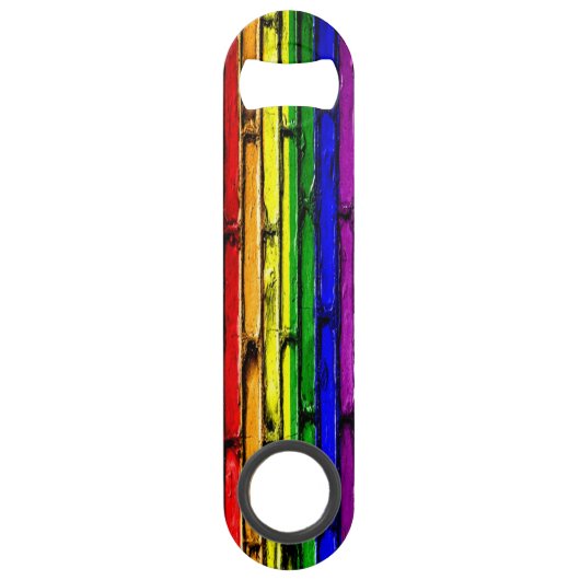 Rainbow Brick Bottle Open PRIDE Speed Flessenopener (Voorkant)