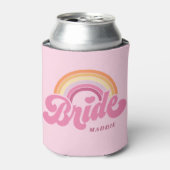 Rainbow Bride Retro, gepersonaliseerd Blikjeskoeler (Blikje Voorkant)