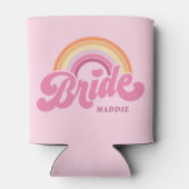 Rainbow Bride Retro, gepersonaliseerd Blikjeskoeler (Achterkant)
