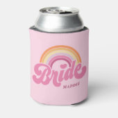 Rainbow Bride Retro, gepersonaliseerd Blikjeskoeler (Blikje Achterkant)