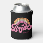 Rainbow Bride Retro Personalized Koelbox Blikjeskoeler (Blikje Voorkant)