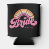 Rainbow Bride Retro Personalized Koelbox Blikjeskoeler (Voorkant)