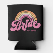 Rainbow Bride Retro Personalized Koelbox Blikjeskoeler (Achterkant)