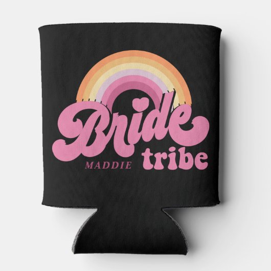 Rainbow Bride Tribe Retro Persoonlijke Koelbox Blikjeskoeler (Achterkant)