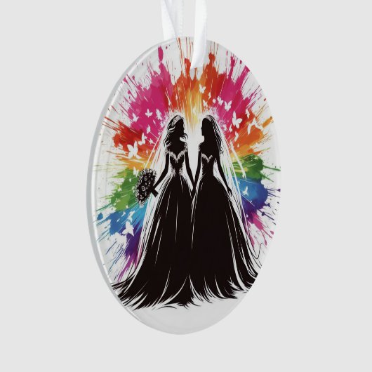 Rainbow Brides Eerste Kerstdag Ornament (voorkant)