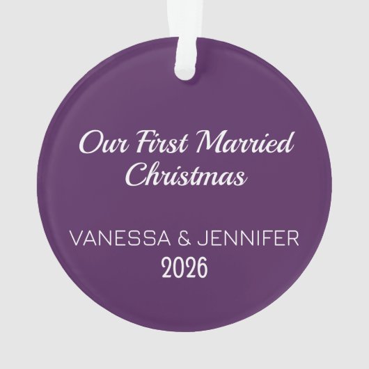 Rainbow Brides Eerste Kerstdag Ornament (achterkant)