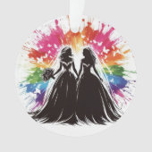 Rainbow Brides Eerste Kerstdag Ornament (voorkant)