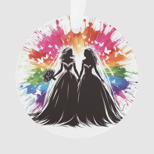 Rainbow Brides Eerste Kerstdag Ornament (voorkant)
