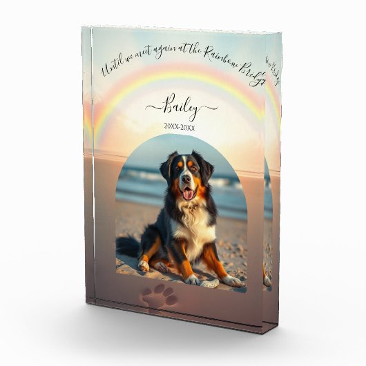 Rainbow Bridge-Beach Custom Pet Fotoblokken (Rechts)