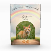 Rainbow Bridge-Custom Cat Memorial Fotoblokken (Voorkant)