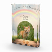 Rainbow Bridge-Custom Cat Memorial Fotoblokken (Rechts)
