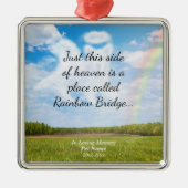 Rainbow Bridge Custom Dog Memorial Ornament (Voorkant)