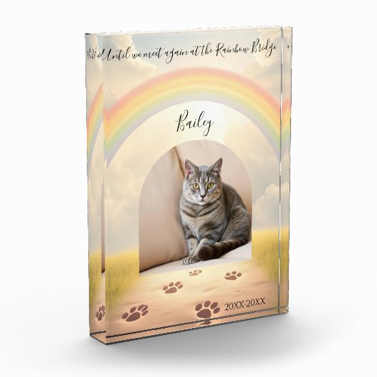 Rainbow Bridge-Custom Pet Fotoblokken (Links)