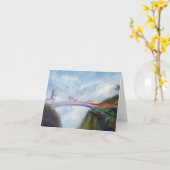 Rainbow Bridge Dog Cat Heaven Kaart beroemd gemaak (Gele Bloem)