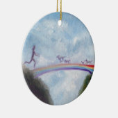Rainbow Bridge Dog Cat Puppy Kitten Heaven Violano Keramisch Ornament (Rechts)
