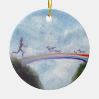 Rainbow Bridge Dog Cat Puppy Kitten Heaven Violano Keramisch Ornament