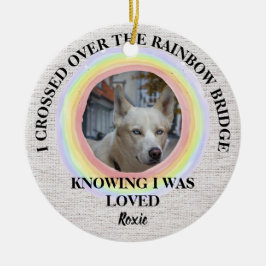 Rainbow Bridge Dog-gedenkteken, aangepaste foto en Keramisch Ornament