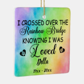 Rainbow Bridge Dog-gedenkteken, aangepaste foto en Keramisch Ornament (Rechts)