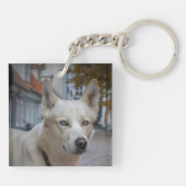 Rainbow Bridge Dog-gedenkteken, aangepaste foto en Sleutelhanger (Achterkant)