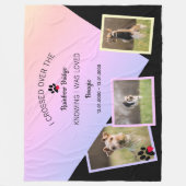 Rainbow Bridge Foto Huisdier Herdenking Fleece Deken (Voorkant)