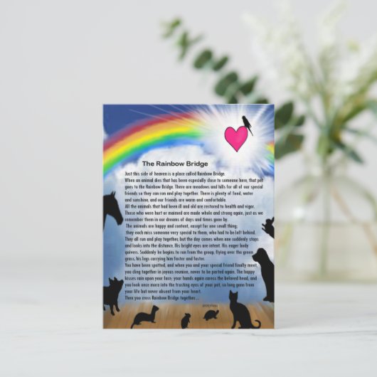 Rainbow Bridge-gedicht Briefkaart (Staand voorkant)