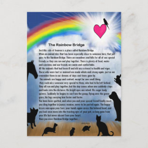 Rainbow Bridge-gedicht Briefkaart