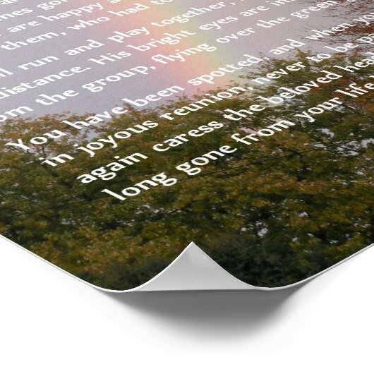 Rainbow Bridge gedicht  cadeaus Poster (Hoek)