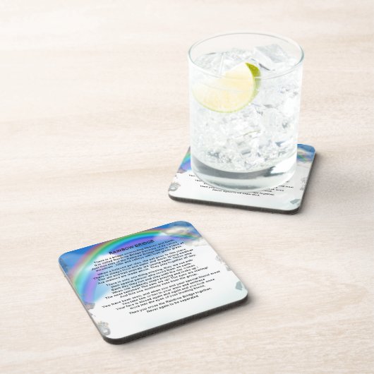 Rainbow Bridge-gedicht Drankjes Onderzetter (Rechterzijde)