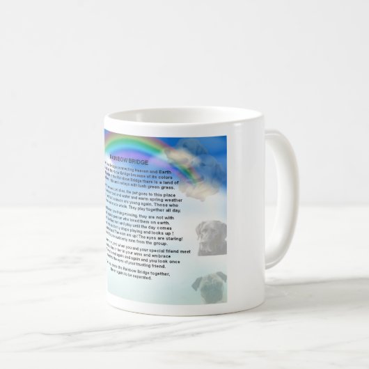 Rainbow Bridge-gedicht Koffiemok (Voorkant rechts)