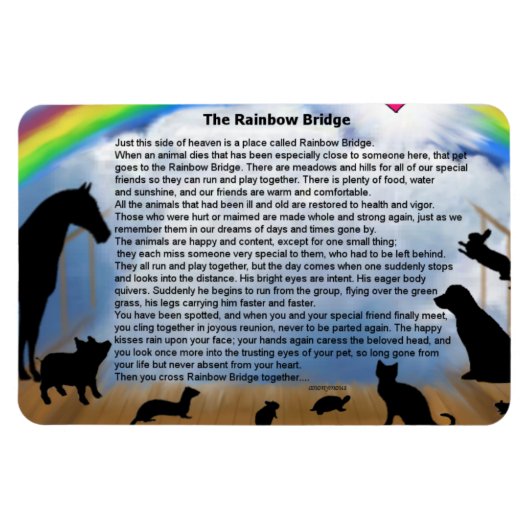 Rainbow Bridge-gedicht Magneet (Horizontaal)