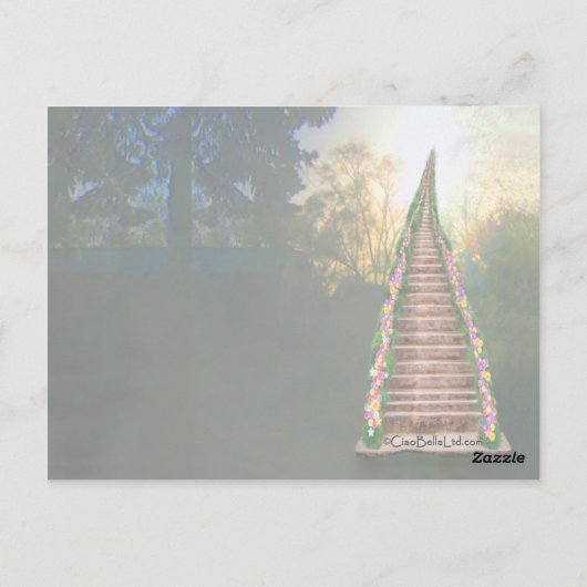 Rainbow Bridge gedicht Pet Loss Sympathy Card Briefkaart (Achterkant)