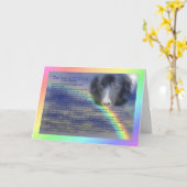 Rainbow Bridge gedicht Pet Loss Sympathy Card Kaart (Gele Bloem)