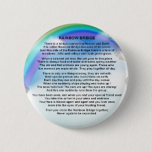 Rainbow Bridge-gedicht Ronde Button 5,7 Cm