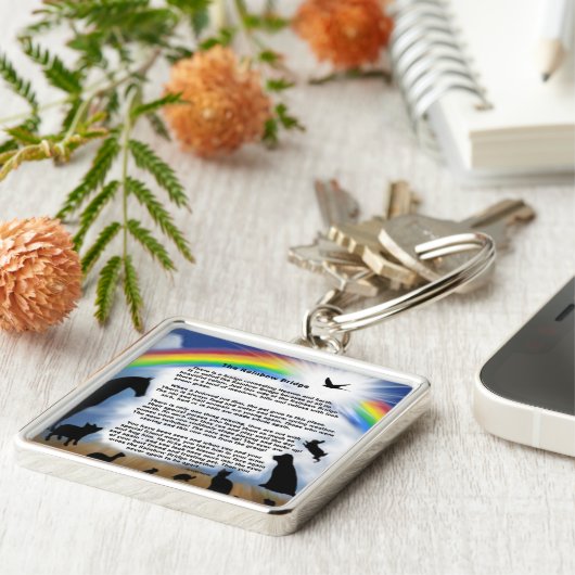 Rainbow Bridge-gedicht Sleutelhanger (Zijkant)