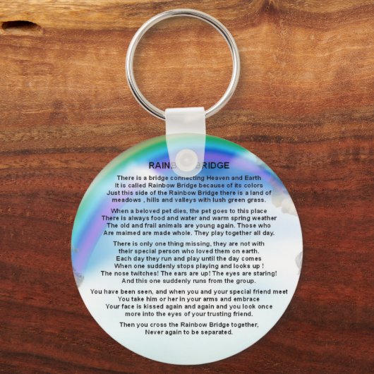 Rainbow Bridge-gedicht Sleutelhanger (Voorkant)