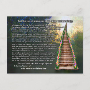 Rainbow Bridge Gedicht Sympathie Kaart