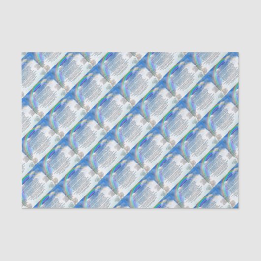 Rainbow Bridge-gedicht Tissuepapier (Voorkant)