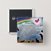 Rainbow Bridge-gedicht Vierkante Button 5,1 Cm (Voorkant /achterkant)