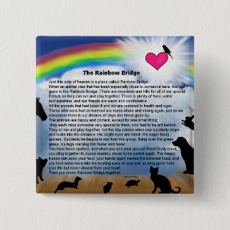 Rainbow Bridge-gedicht Vierkante Button 5,1 Cm