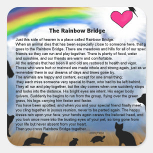 Rainbow Bridge-gedicht Vierkante Sticker