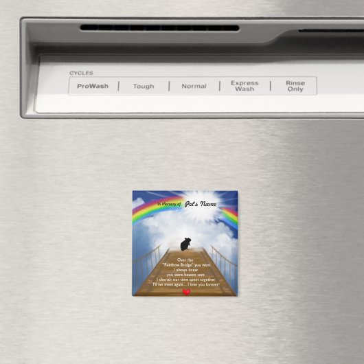 Rainbow Bridge Gedicht voor Hamsters Magneet (Insitu (Vaatwasser))