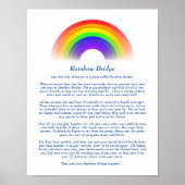 Rainbow Bridge-gedicht voor verlies van gezelschap Poster (Voorkant)