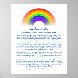 Rainbow Bridge-gedicht voor verlies van gezelschap Poster