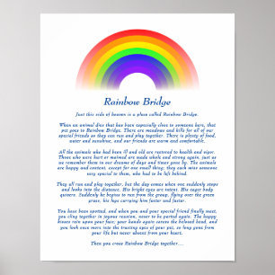 Rainbow Bridge-gedicht voor verlies van gezelschap Poster