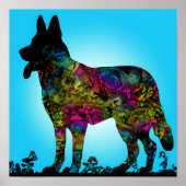Rainbow Bridge German Shepherd Art Poster (Voorkant)
