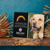Rainbow Bridge | Herinnering aan huisdier Fotoplaat (Zijkant)