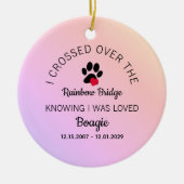 Rainbow Bridge Huisdier Foto Rondje Keramisch Ornament (Voorkant)